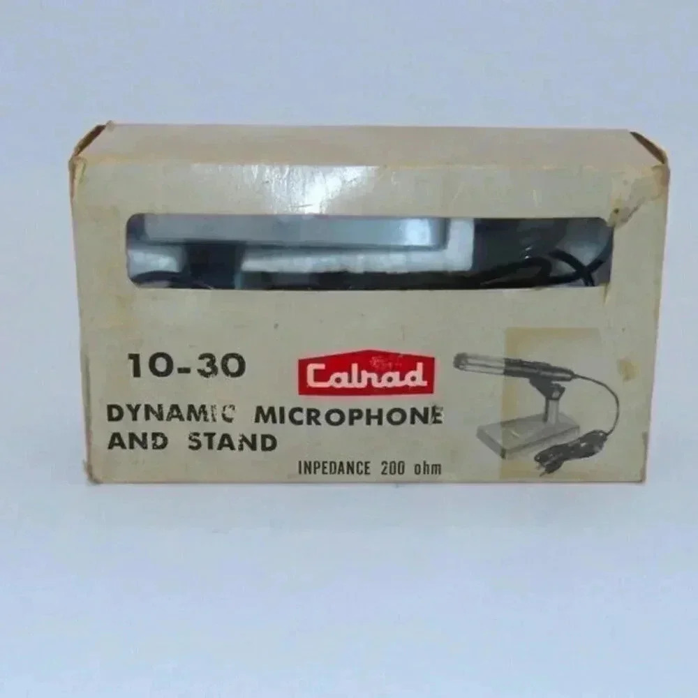 Vintage Calrad 10-30 Dynamic Microphone and Stand Appears new but untested
